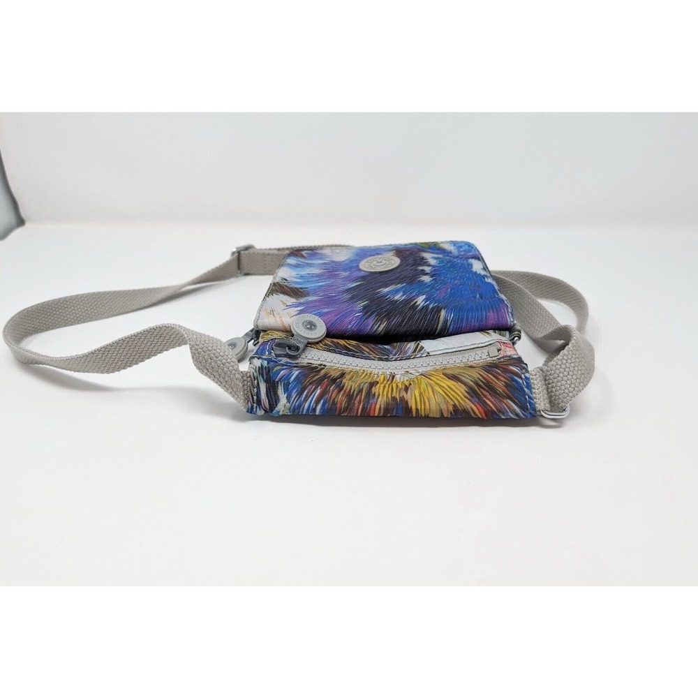 Kipling Purse Crossbody Eldorado Small Gray Tie Dye Print Nylon Bag - Picture 6 of 15